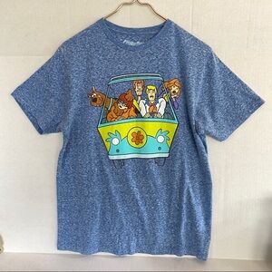 Blue Graphic T-Shirt with Cartoon Print